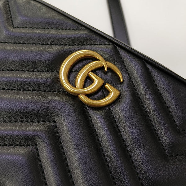 GG Marmont Mini Quilted Calfskin Black