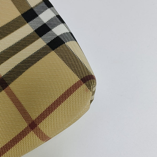 Coated Canvas Top Handle Bag Beige