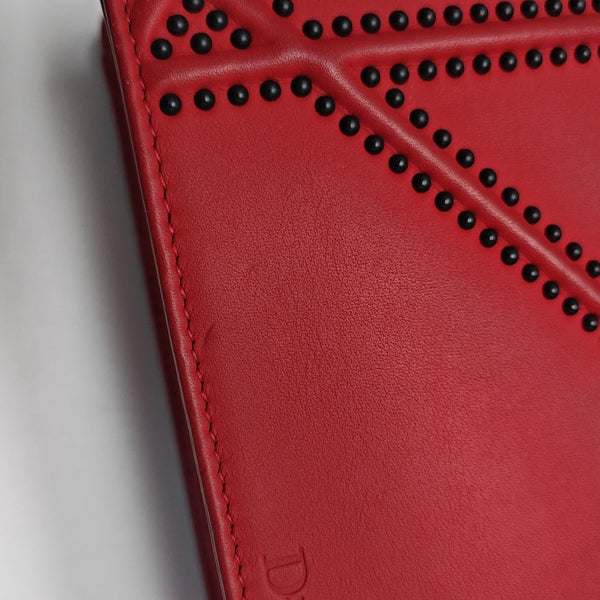 Diorama Small Cannage Calfskin Red