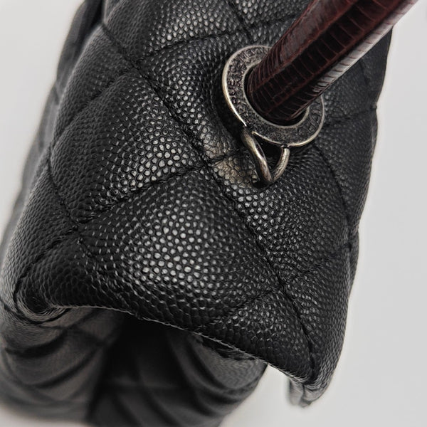 COCO HANDLE Medium Quilted Grained Calfskin Multicolor