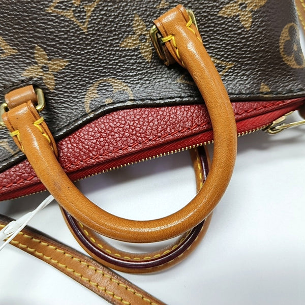 PALLAS Nano Monogram Coated Canvas Brown