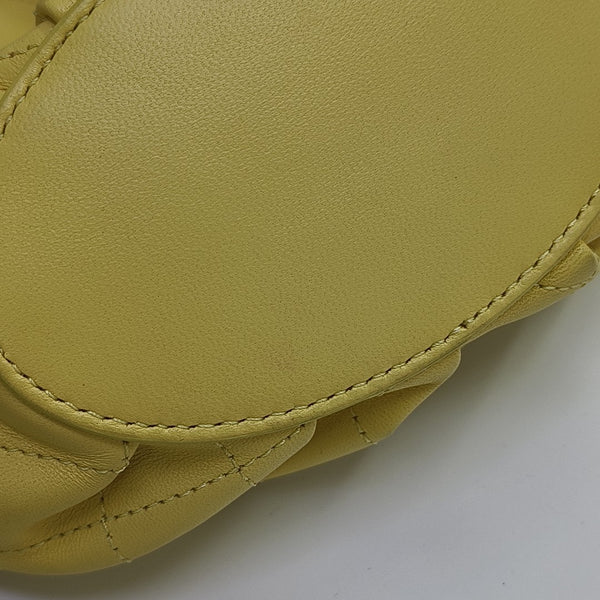 Quilted Calfskin Bucket Bag Yellow