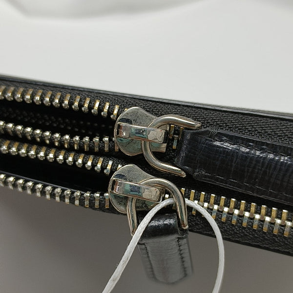 Coated Canvas Clutch Black