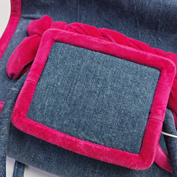 Fabric Shoulder Bag Blue
