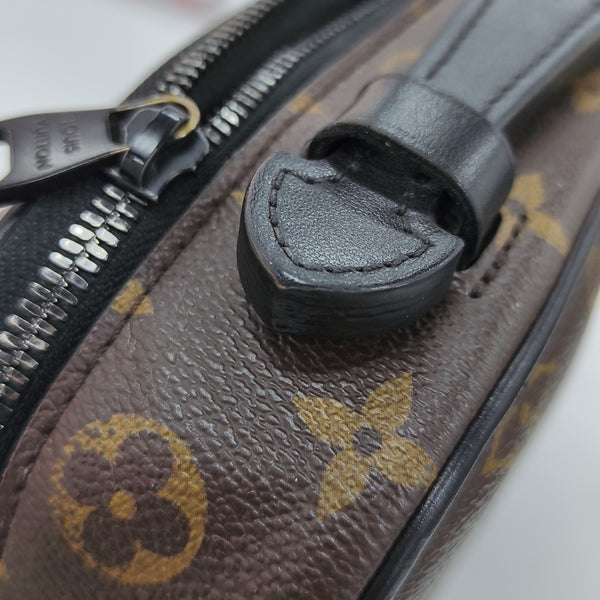S LOCK Monogram Coated Canvas Brown