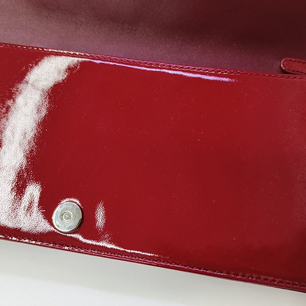 Lady Dior Medium Cannage Patent Leather Red