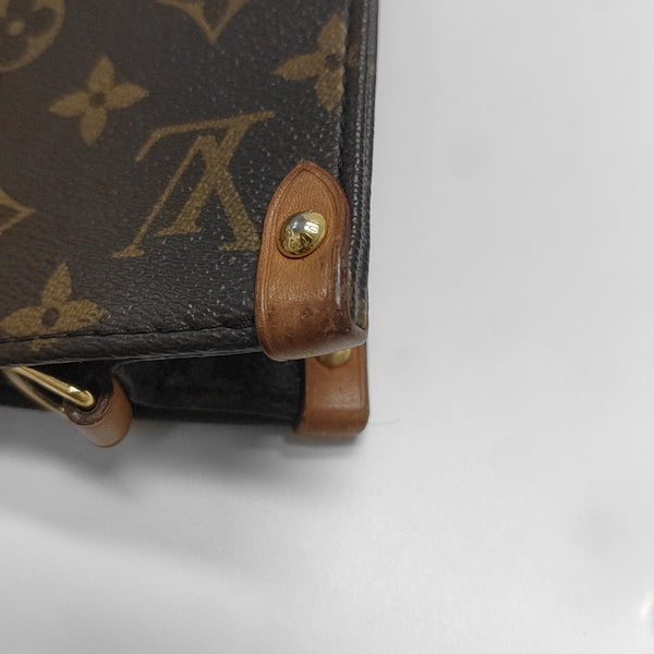 SAC PLAT MM Monogram Coated Canvas Brown