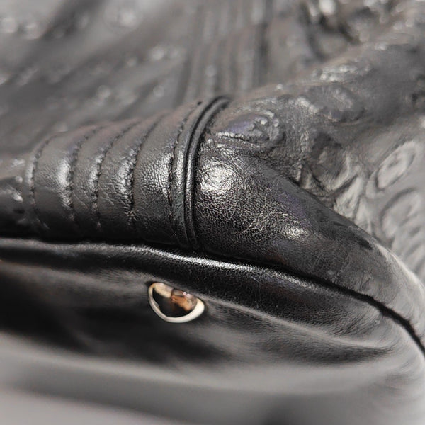 Calfskin Top Handle Bag Black