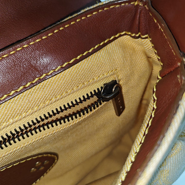 Canvas Top Handle Bag Yellow