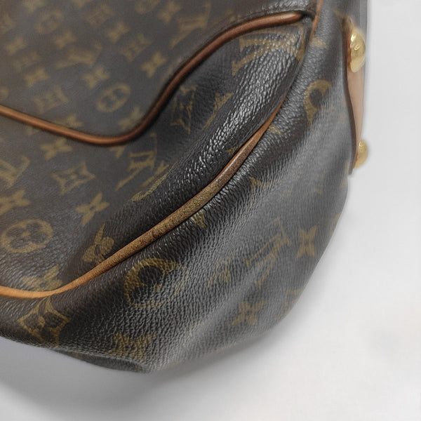 GALLIERA Monogram Coated Canvas Brown