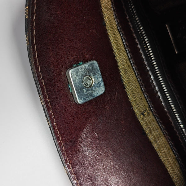 Canvas Top Handle Bag Brown