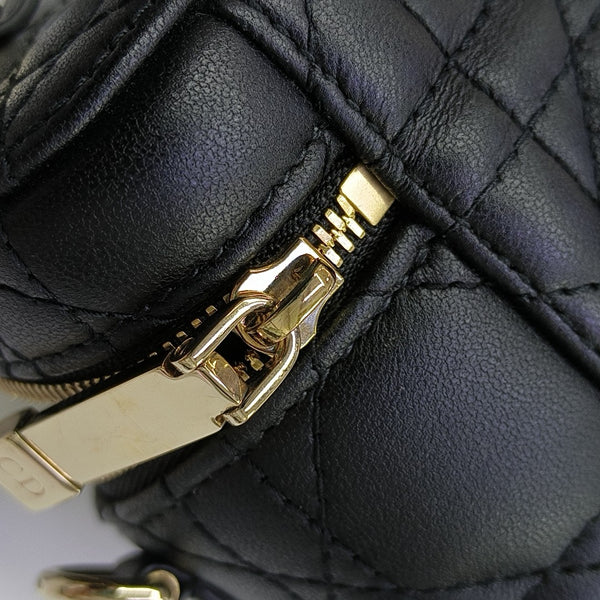 Lady Dior Super Mini Cannage Lambskin Black