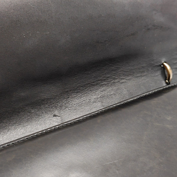 Calfskin Top Handle Bag Black