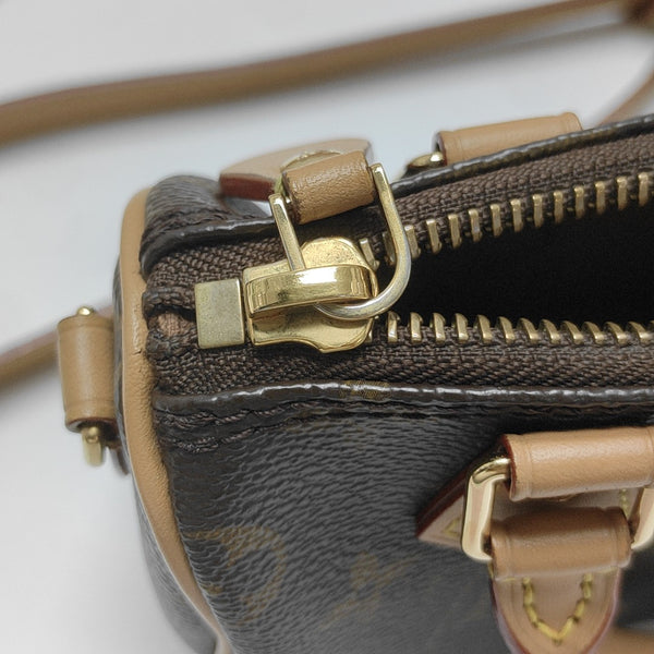 SPEEDY Nano Monogram Coated Canvas Brown