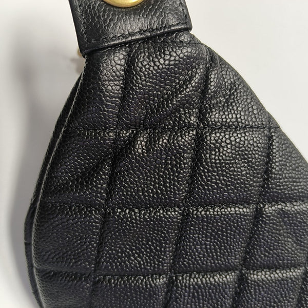 Quilted Calfskin Belt Bag Black