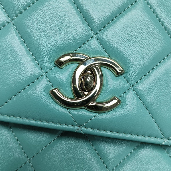 TRENDY CC Quilted Lambskin Blue