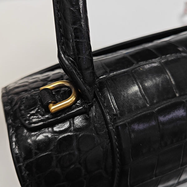 Hourglass S Calfskin Black