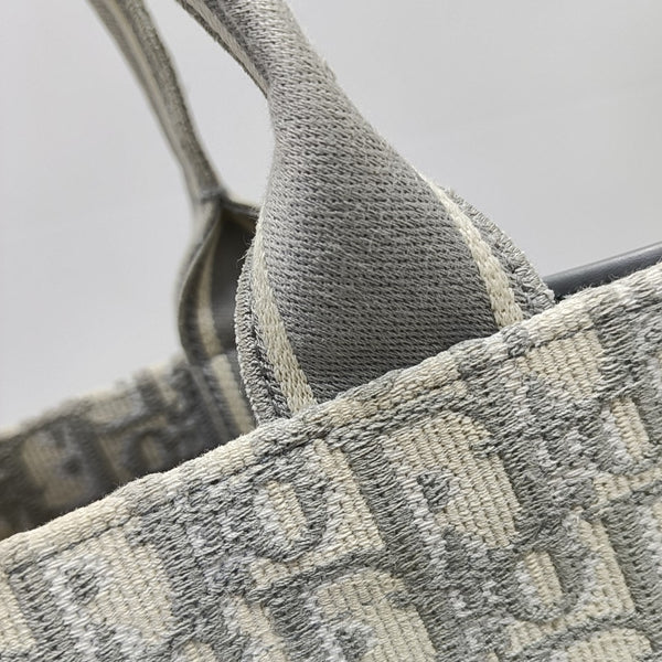 Book Tote Small Oblique Canvas Gray
