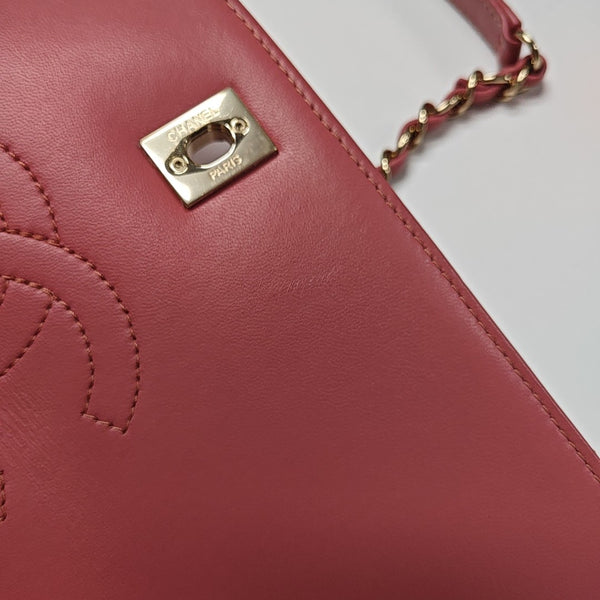 TRENDY CC Chevron Lambskin Pink
