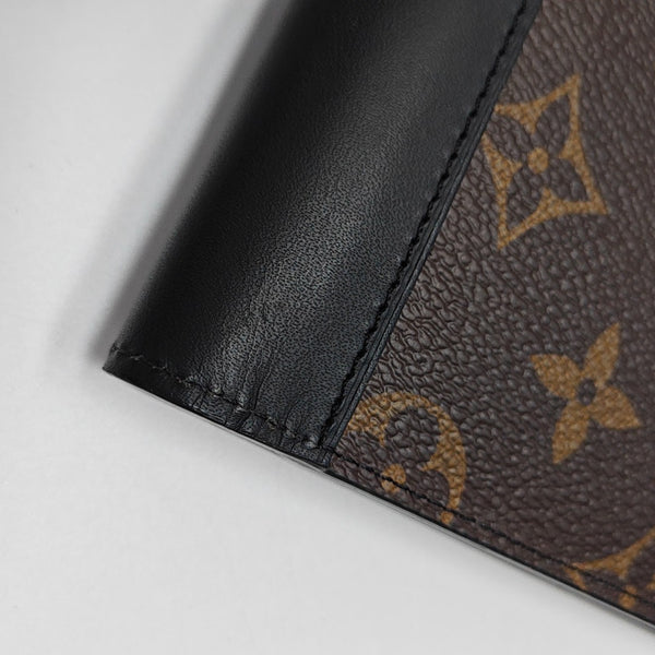 GASPAR Mini Monogram Coated Canvas Brown Card Holder
