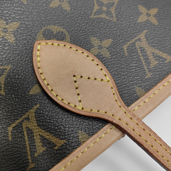 NEVERFULL MM Monogram Coated Canvas Brown