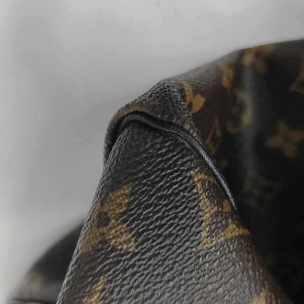 KEEPALL 55 Monogram Coated Canvas Brown