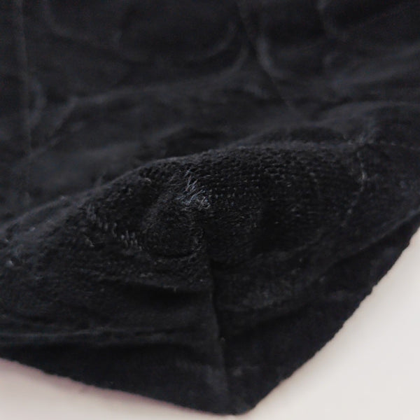 CHANEL 22 Small Quilted Velvet Black
