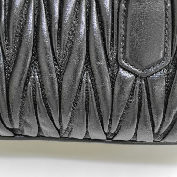 Arcadie Matelassé Quilted Lambskin Black