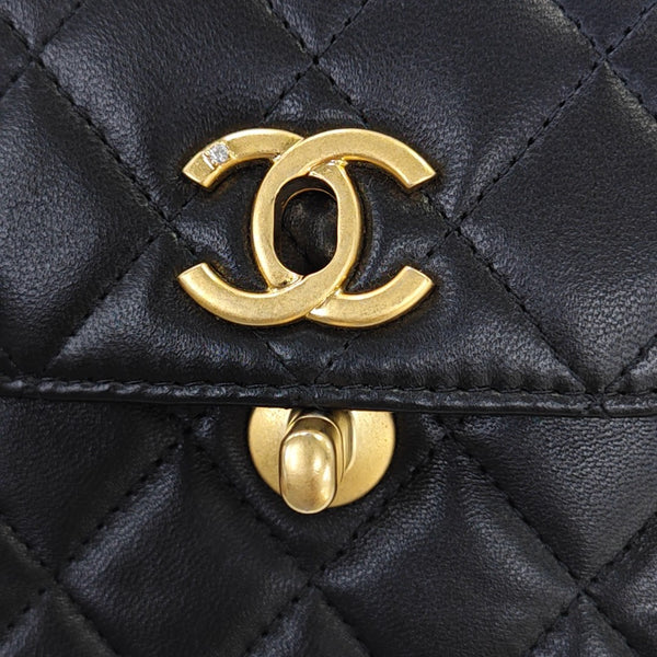 TRENDY CC Quilted Lambskin Black