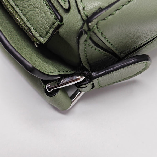 Authenticated pre-owned Puzzle Mini Calfskin Green - Shoulder Bag at Looply