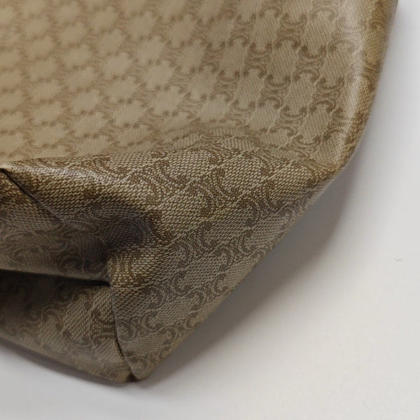 Coated Canvas Clutch Beige