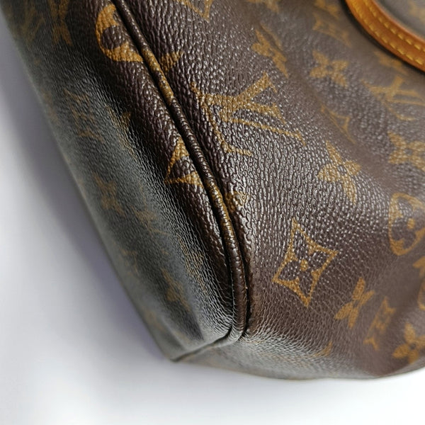 NEVERFULL MM Monogram Coated Canvas Brown