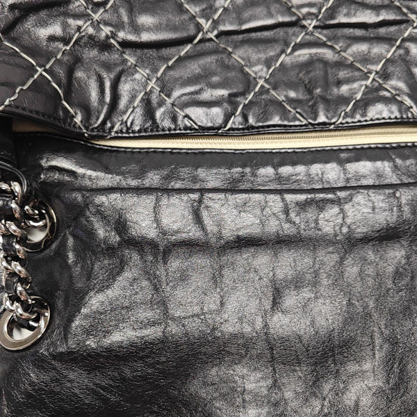Quilted Calfskin Shoulder Bag Black