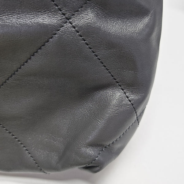 CHANEL 22 Mini Quilted Calfskin Gray
