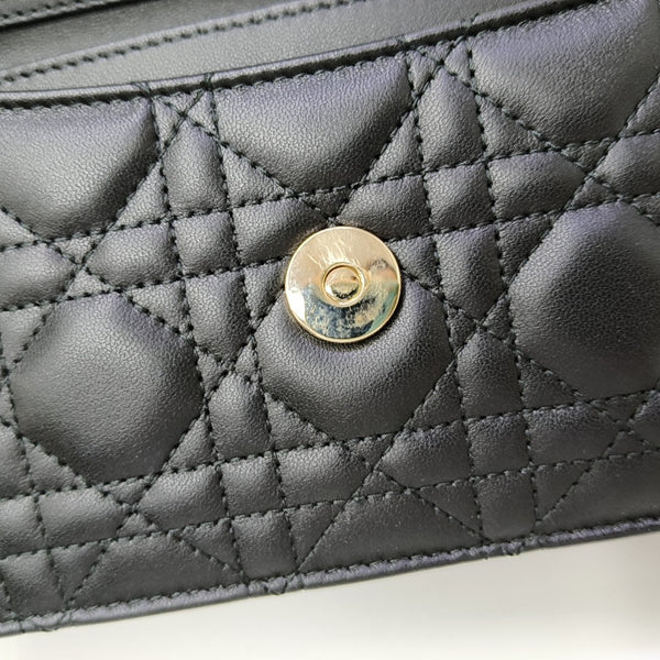 Authenticated pre-owned My Dior Mini Quilted Lambskin Black - Shoulder Bag at Looply