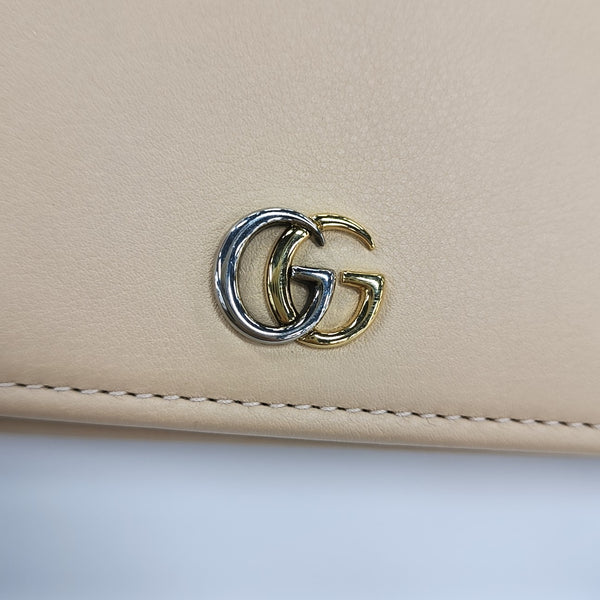 GG Marmont Small Calfskin Beige