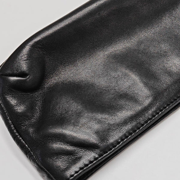 Quilted Lambskin Top Handle Bag Black