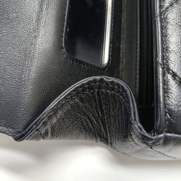 KELLY Small Quilted Calfskin Black