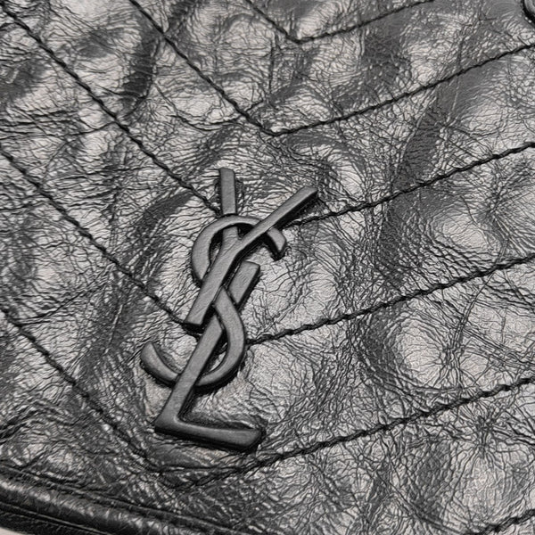 Authenticated pre-owned NIKI Mini Chevron, Quilted Calfskin Black - Crossbody Bag at Looply