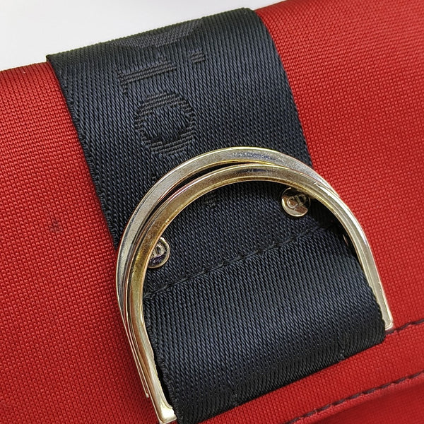Fabric Top Handle Bag Red