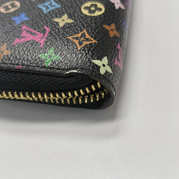 LV × TM ZIPPY Monogram Coated Canvas Black Wallet