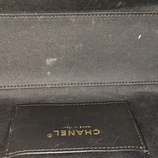 CHANEL 25 Mini Quilted Grained Calfskin Black