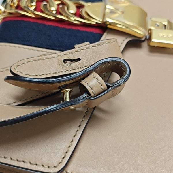 Sylvie Small Calfskin Beige