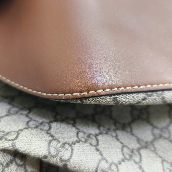 Monogram Coated Canvas Shoulder Bag Black