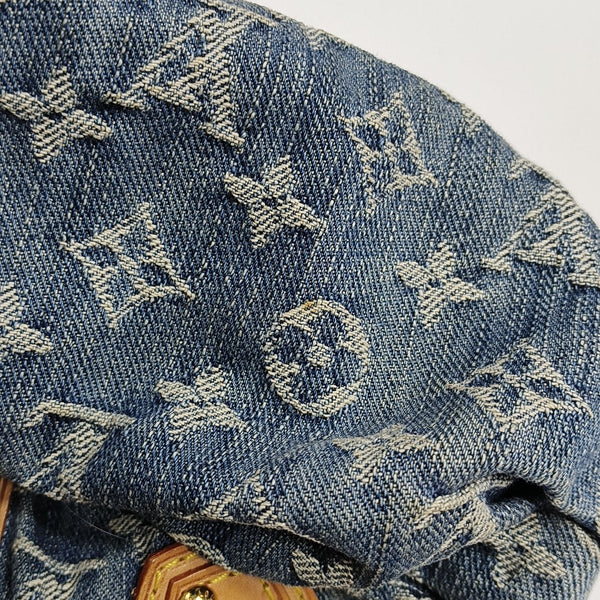 PLEATY Monogram Denim Blue