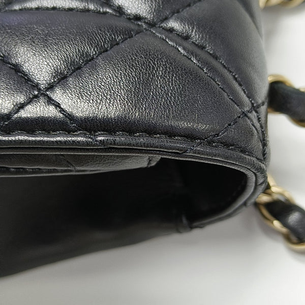 CLASSIC SINGLE FLAP Medium Quilted Lambskin Black