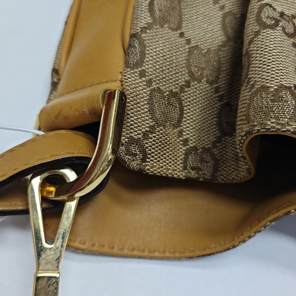 Monogram Canvas Shoulder Bag Brown