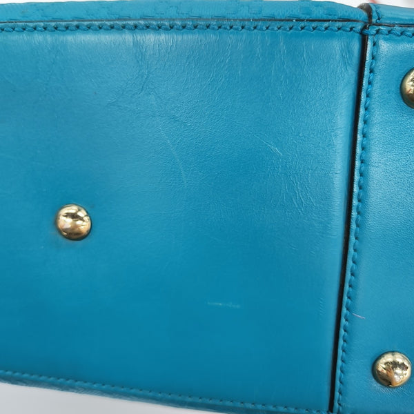 Quilted Calfskin Shoulder Bag Blue
