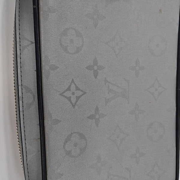 ALPHA Monogram Coated Canvas Silver