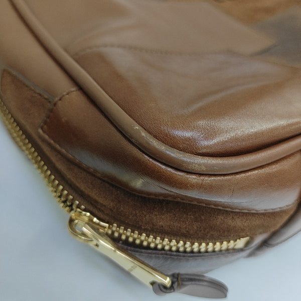 Calfskin Top Handle Bag Brown